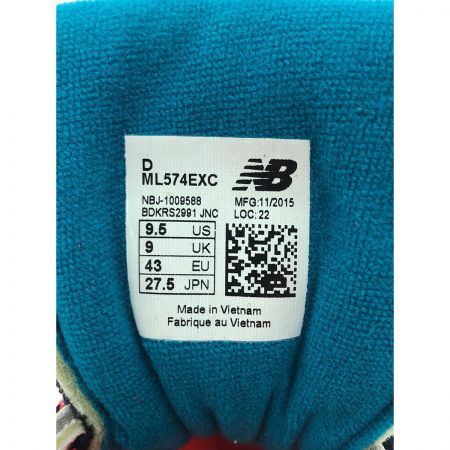  NEW BALANCE ニュー・バランス メンズ 靴 スニーカー 27.5cm ML574EXC グレー×ネイビー