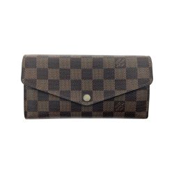 〇〇 LOUIS VUITTON ルイヴィトン ダミエ ポルトフォイユ サラ 二つ折り財布 N60114 ブラウン 現状渡し Dランク