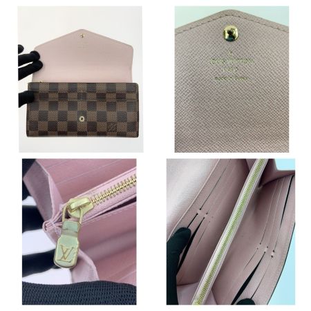  LOUIS VUITTON ルイヴィトン ダミエ ポルトフォイユ サラ 二つ折り財布 N60114 ブラウン 現状渡し