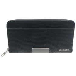 〇〇 DIESEL ディーゼル メンズ ラウンドファスナー長財布 ブラック X07993 P4073 T8013 Aランク