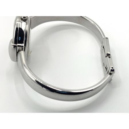  GUCCI グッチ クオーツ バングル ウォッチ 1400L シルバー x ブラック