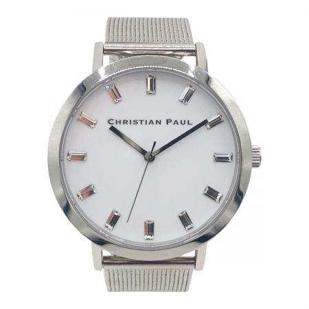  Christian Paul メンズ 腕時計 ラグゼコレクション S003BKSV シルバー x ホワイト