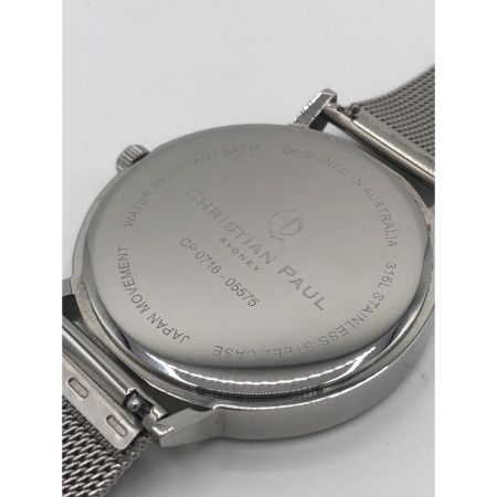  Christian Paul メンズ 腕時計 ラグゼコレクション S003BKSV シルバー x ホワイト