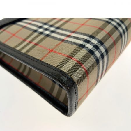  Burberrys バーバリーズ シャドーホース ノバチェック セカンドバッグ ベージュ x ブラウン