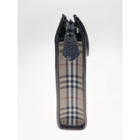  Burberrys バーバリーズ シャドーホース ノバチェック セカンドバッグ ベージュ x ブラウン