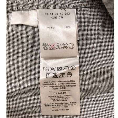  DENHAM デンハム メンズ シャツ サイズS ライトグレー