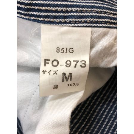  OUTWORKS メンズ オーバーオール ヒッコリー サイズM ブルー×ホワイト