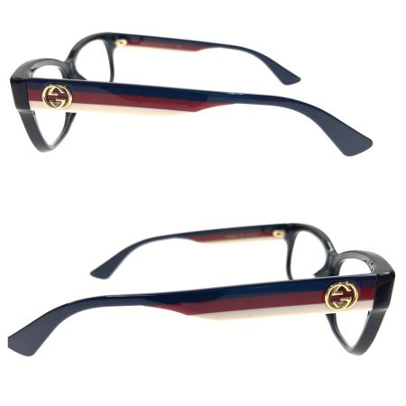  GUCCI グッチ メガネフレーム GG0278OA ブラック x ネイビー x レッド