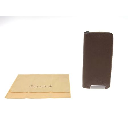 LOUIS VUITTON ルイヴィトン ジッピー ウォレット ヴェルティカル トリヨンレザー 長財布 レザー M58864 ブラウン イニシャル入り