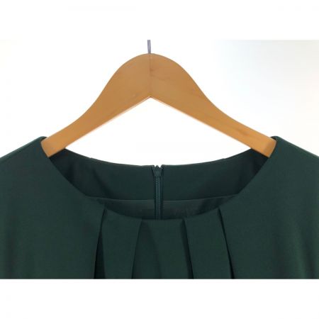  Leilian レリアン レディース ワンピース 袖リボン サイズ17+ グリーン