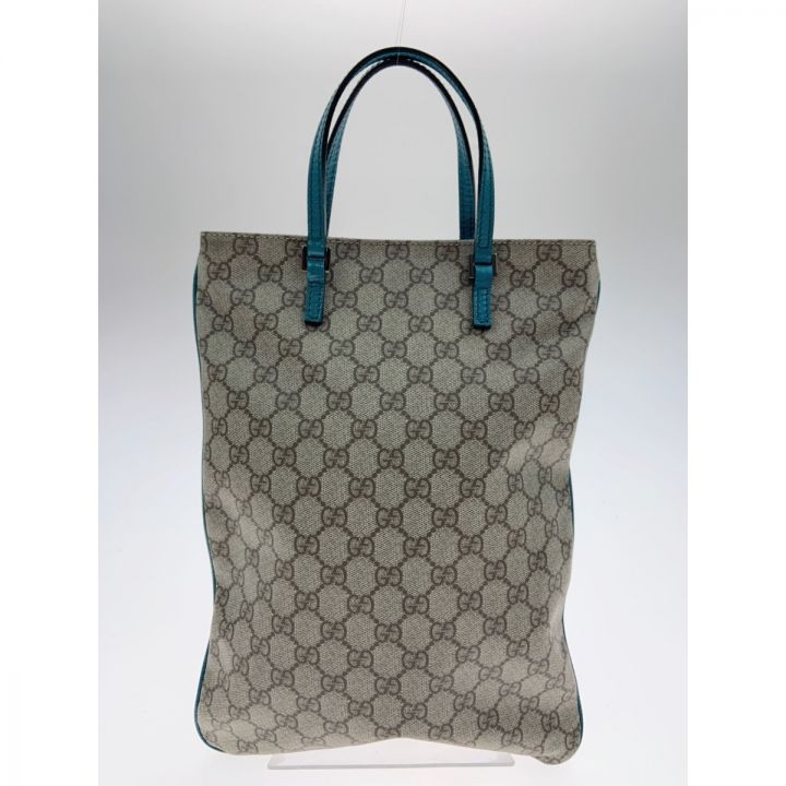 GUCCI グッチ GGプラス トートバッグ 117551 ブラウン×ターコイズ x 