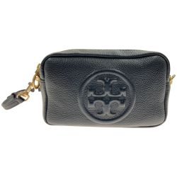 〇〇 TORY BURCH トリーバーチ レザー ショルダーバッグ 55691  ブラック Bランク