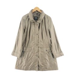 〇〇 Leilian レリアン レディース コート ナイロンコート フード付き サイズ9 ベージュ Bランク