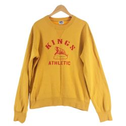 〇〇 PHERROW'S フェローズ メンズ スウェット サイズLL LOT# PS120/PS301 イエロー Cランク