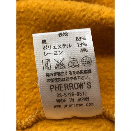  PHERROW'S フェローズ メンズ スウェット サイズLL LOT# PS120/PS301 イエロー