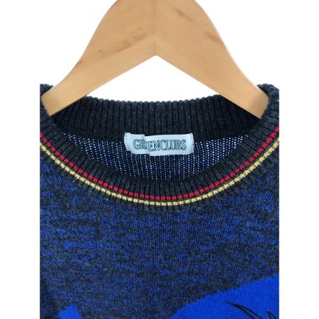 GREENCLUBS メンズ ニット 1621-6302 ブルー x イエロー x レッド