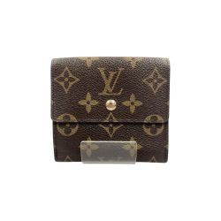 〇〇 LOUIS VUITTON ルイヴィトン モノグラム ポルトフォイユ エリーズ Wホック短財布 M61652 ブラウン Cランク