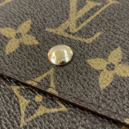  LOUIS VUITTON ルイヴィトン モノグラム ポルトフォイユ エリーズ Wホック短財布 M61652 ブラウン