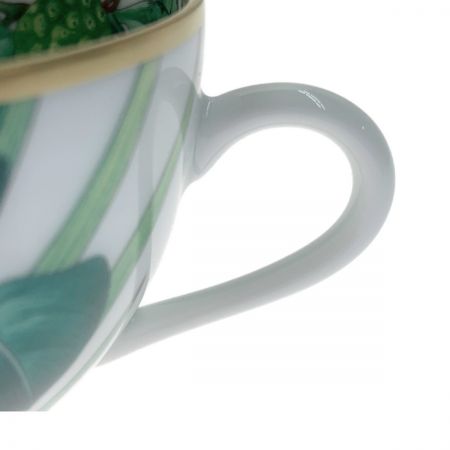  HERMES エルメス パシフォリア ティーカップ＆ソーサー 200ml  ホワイト x グリーン