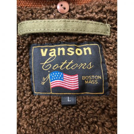  VANSON バンソン メンズ ジャケット フライトジャケット サイズL FXV-524 カーキ×ブラウン