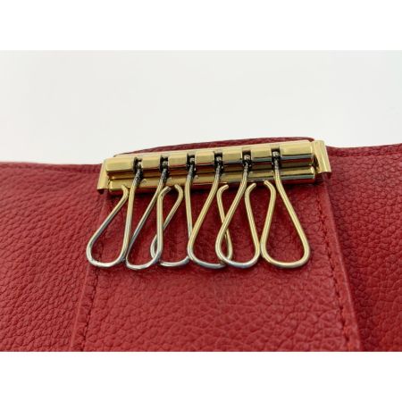  LOUIS VUITTON ルイヴィトン モノグラム アンプラント ミュルティクレ6 6連キーケース M63708 レッド