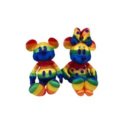 〇〇 Disney ディズニー レインボーコレクション ミニー＆ミッキー Disney Gay Days LGBT Minnie Rainbow Plush ぬいぐるみ Aランク