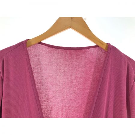  Leilian レリアン レディース カーディガン ベルト付 サイズ13+ バイオレット