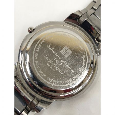  Salvatore Marra メンズ 腕時計 SM-8011 シルバー x ブラック