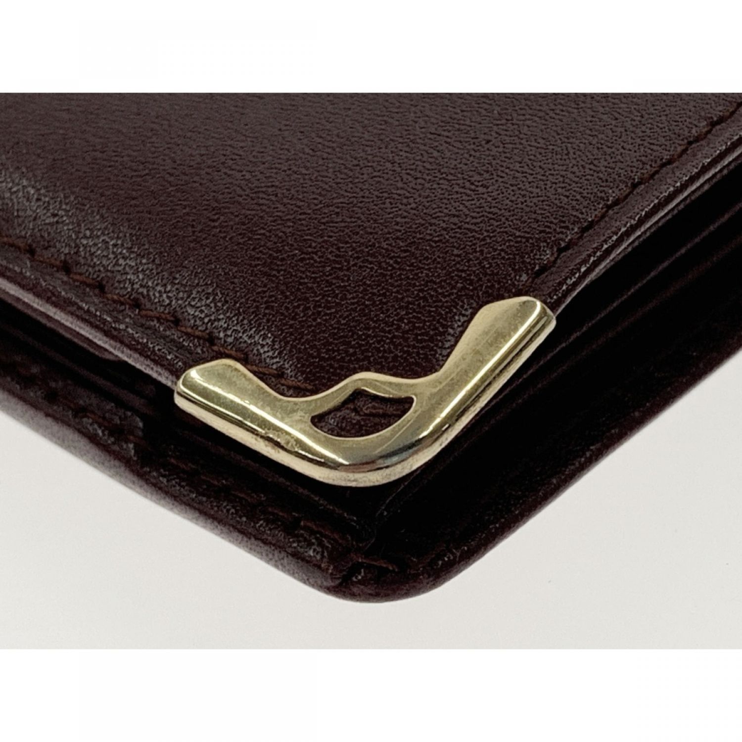 【極美品・付属品完備】Cartier 二つ折り財布 ブラック マスト ドゥ状態ランク…A