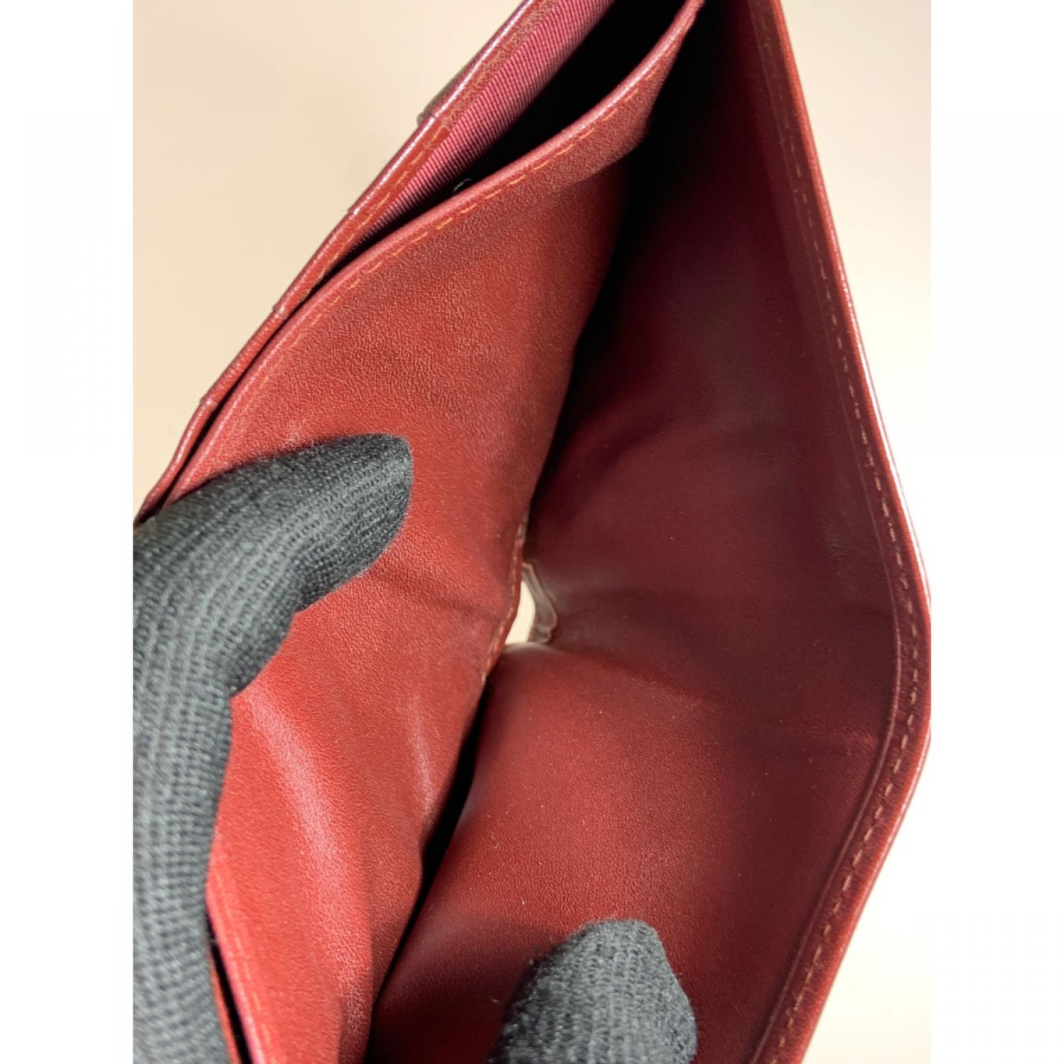 【ヴィンテージ・未使用】カルティエ マストドゥ 二つ折り財布　ブラック