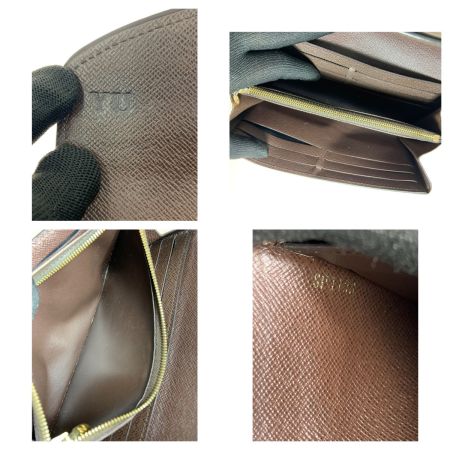  LOUIS VUITTON ルイヴィトン ダミエ ポルトフォイユ ノルマンディ 二つ折り長財布 N61262 ブラウン　 イニシャル入り