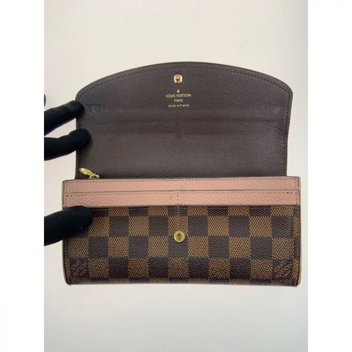 LOUIS VUITTON ルイヴィトン ダミエ ポルトフォイユ ノルマンディ 二つ折り長財布 N61262 ブラウン  イニシャル入り｜中古｜なんでもリサイクルビッグバン