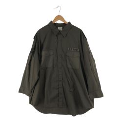 〇〇 ALPHA アルファ メンズ シャツ サイズ5L カーキ Bランク