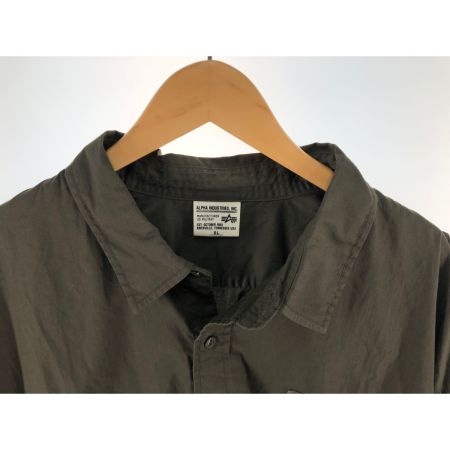  ALPHA アルファ メンズ シャツ サイズ5L カーキ