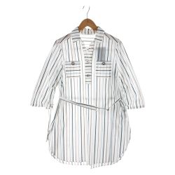 〇〇 PINORE ピノーレ レディース シャツ ストライプ サイズ38 ホワイト Sランク