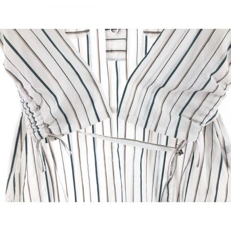  PINORE ピノーレ レディース シャツ ストライプ サイズ38 ホワイト