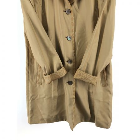  Leilian レリアン レディース コート 裏リーフ柄 サイズ9 ゴールド