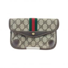 中古】 GUCCI グッチ GGスプリーム ストロベリーモチーフ ポーチ