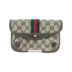 〇〇 GUCCI グッチ オールドグッチ GGプラス シェリーライン ポーチ 小物入れ 89・01・021 Bランク