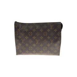 〇〇 LOUIS VUITTON ルイヴィトン モノグラム ポッシュ トワレット26 化粧ポーチ M47542 ブラウン Bランク