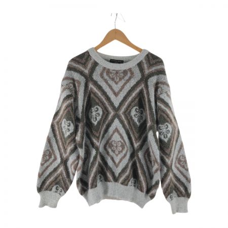  VALENTINO MONICA メンズ ニット サイズM カーキ×ホワイト