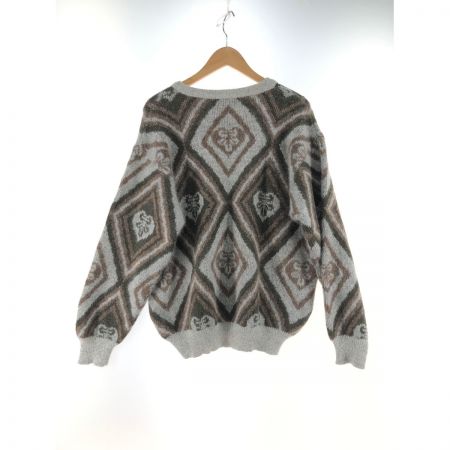  VALENTINO MONICA メンズ ニット サイズM カーキ×ホワイト