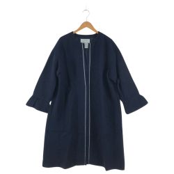 〇〇 Leilian レリアン レディース コート ウールコート サイズ17+ ネイビー Sランク