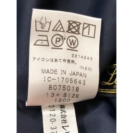  Leilian レリアン レディース ワンピース 袖リボン サイズ13+ ネイビー