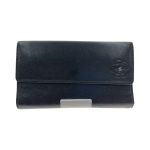 CHANEL シャネル マドモアゼルライン T12338 ブラック 2つ折り財布 レザー レディース メンズ シルバー金具 CHANEL シャネル マドモアゼルライン T12338 ブラック 2つ折り財布