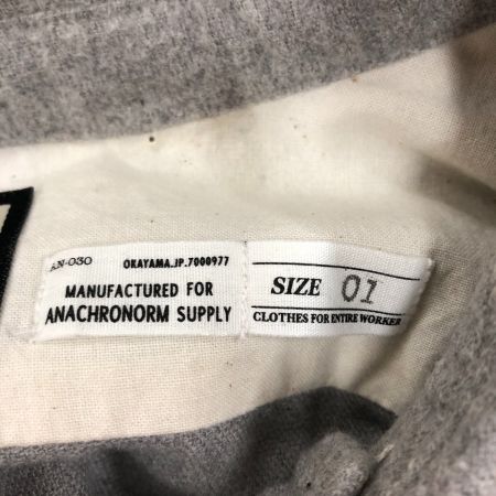  anachronorm アナクロノーム メンズ シャツ サイズ01 グレー