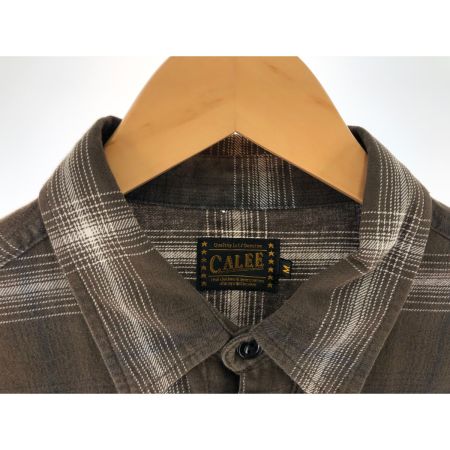  CALEE メンズ ネルシャツ サイズM ブラウン