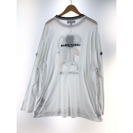  BARNI VARNO メンズ カットソー サイズLL BSS-HTN2844 ホワイト×ブラック