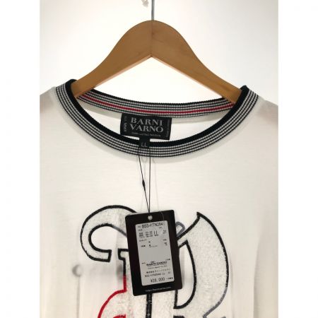  BARNI VARNO メンズ カットソー サイズLL BSS-HTN2844 ホワイト×ブラック