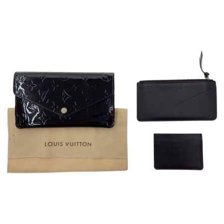  LOUIS VUITTON ルイヴィトン モノグラム ヴェルニ ポルトフォイユ ジャンヌ レディース 二つ折り長財布 M61688 エンジ